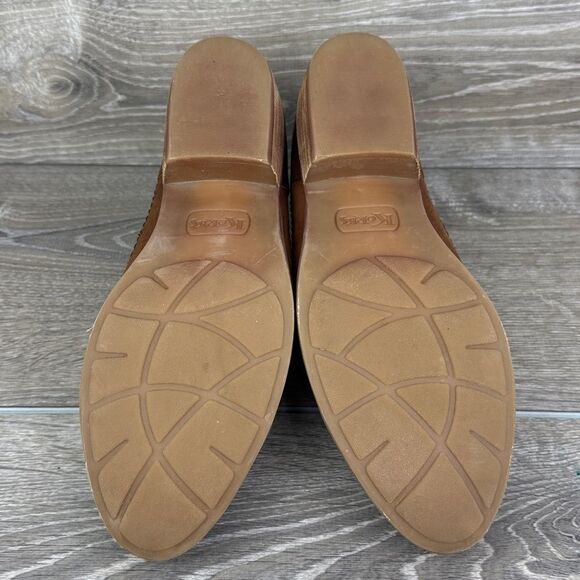 Korks Gertrude Women’s Sz 9M Brown Leather Slip-On Almond Cap Toe Shoes - Picture 7 of 10